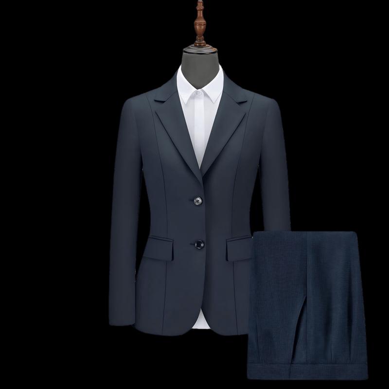 Women s Korean Style Business Blazer Suit 170/90 темно-синий