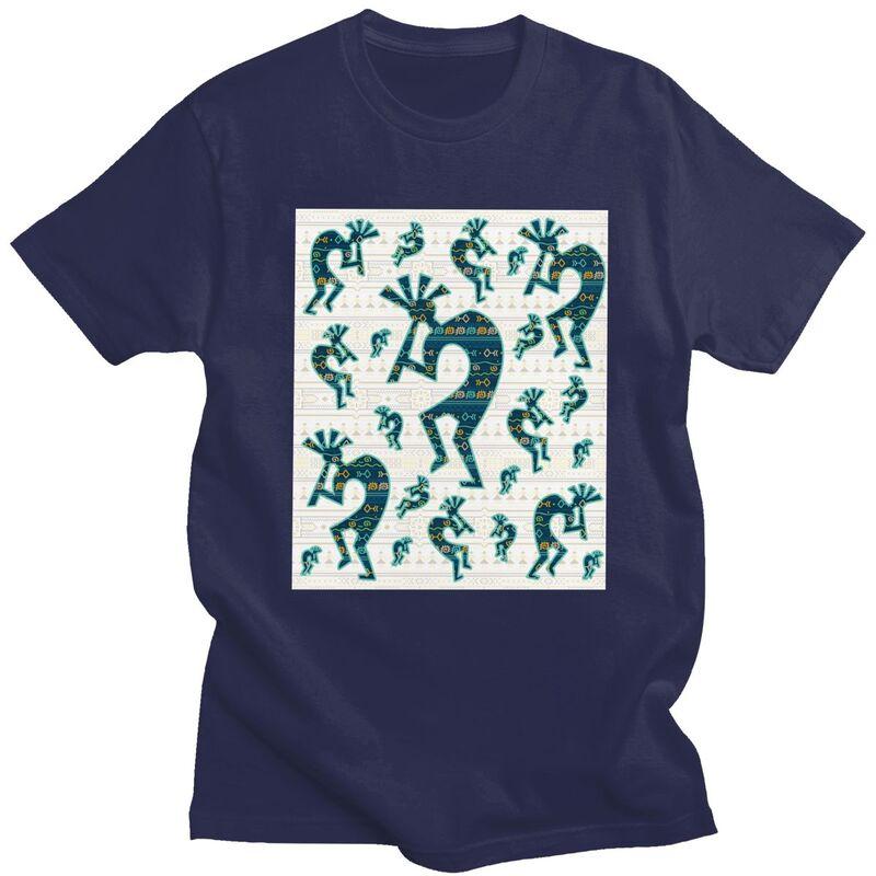 Custom Southwest Tribal Native American Kokopelli T Shirt Men Pure Cotton Tshirt Casual Tees Fashion Tshirts