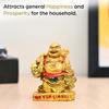 Einzugsgeschenke – Feng Shui Lachender Buddha mit Geldsack Figur | 9,5 cm Statue für Glück, Freude und Wohlstand