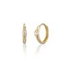 LUNNE 14k Oval Stone Point One-Touch Ring Earrings (14k Gold) #LFE26