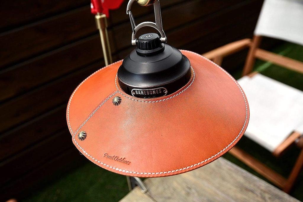 Roost Outdoors [Made with Genuine Leather] Leather Lantern Shade for Barebones Beacon Light LED, Genuine Leather, Lampshade, Lantern Shade