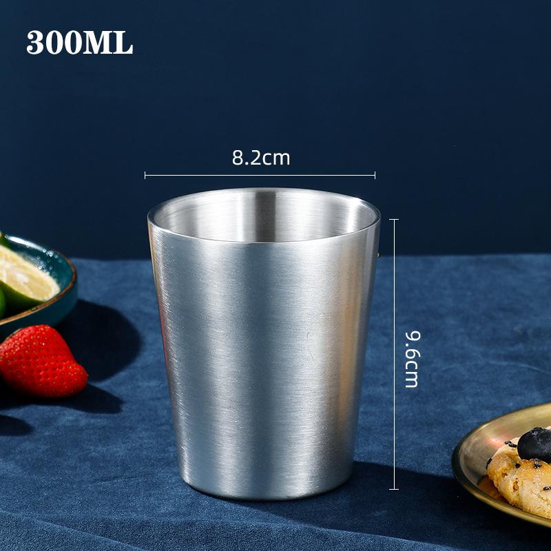 304 Stainless Steel Beer Mug Water Cup Anti Scaling Anti Fall Restaurant Tea Cup Coffee Drink Cup
