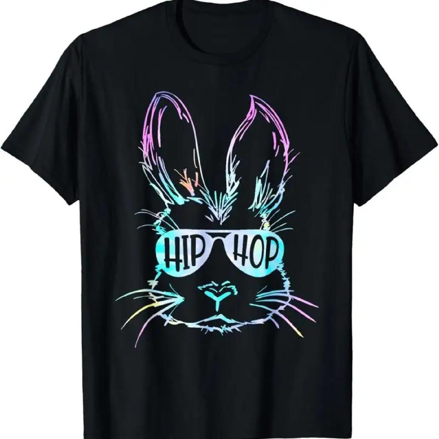 Hip Hop Happy Easter Bunny Face With Sunglasses Men Boy T Shirt S