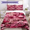 Rose Customize Your Name Bedding Set Breathable Duvet Cover with Pillowcases Home Decoration Birthday Gift