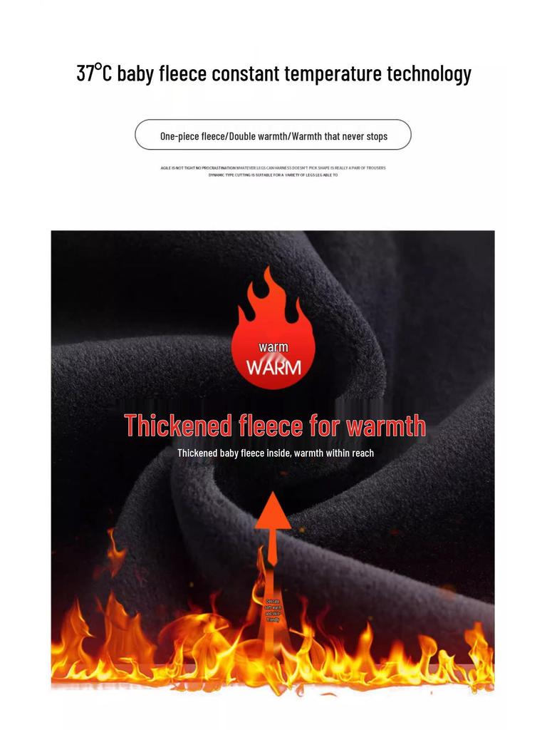 Women's High-Waisted Black Plaid Woolen Wide-Leg Pants - Fleece-Lined, Retro-Casual for Autumn/Winter