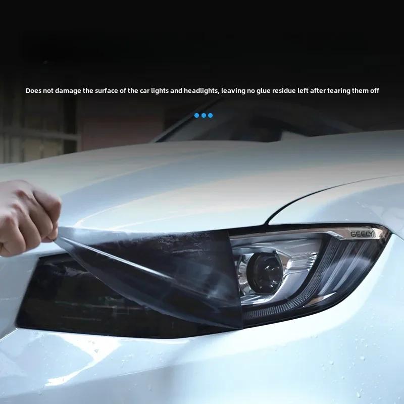 Lucios Transparent Negru Fum Ușor Folie PVC Tintă Far Stop Folie de Acoperire Wrap Autocolant Folie de Acoperire Folie Blindată pentru Mașini