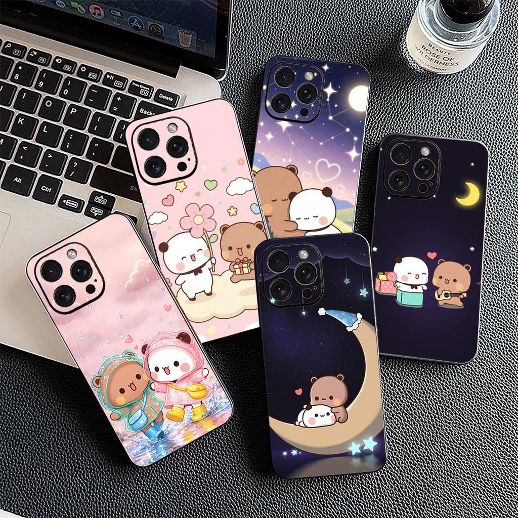 for Samsung Galaxy S20 S22 S21 FE Ultra Plus A07 A17 A15 A16 A25 A57 A37 Phone Cover Soft Case Bubus Panda Cartoon Bear Dudus