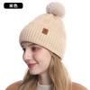 Autumn and Winter Wool Hat Scarf Gloves Three-piece Warm Double-layer Fleece Knitted Women's Knitted Hat