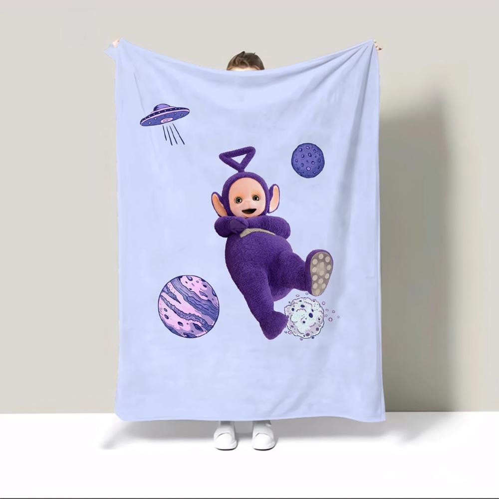 Teletubbies Knee Blanket Throw Sofa Blankets Characters Thermal Blankets for Bed Blanket 150cm X 200cm Home and Decoration Nap &