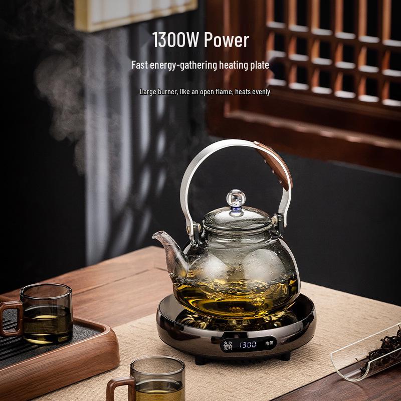 Ya Gong Electric Ceramic Tea Stove: Smart Timer Kettle for Boiling Water & Brewing Tea with Aluminum Alloy.