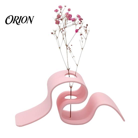Indoor Flower Display 3D Printed Dried Stand, Curved Ribbon Vase, Decorative Holder, Plant Holder Artificial Rack for Bedroom Living Room Decor