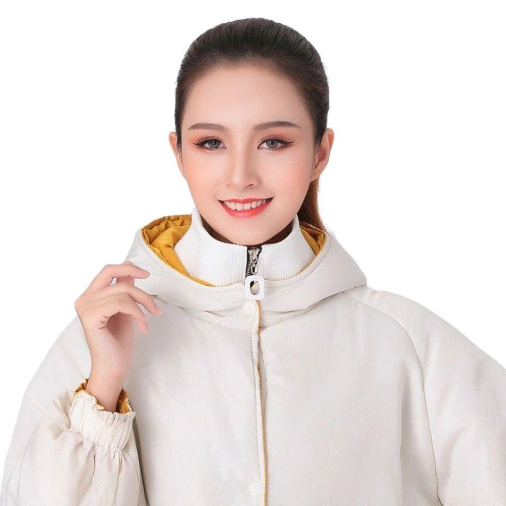 With Zipper Detachable False Collar Washable Rib False Collar Neck Scarf Shawl Wrap Down Jacket