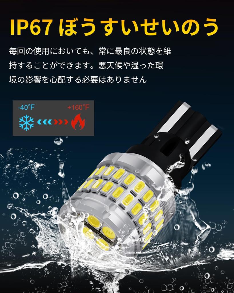 T15/T16/W16W LED 300% Ultraljus Backlampa med Inbyggd Eliminator Backlampa 360° Full