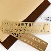 Brass Ruler Bookmark Letters Metal Bookmark School Supplies Number Letter Bookmark  Reading