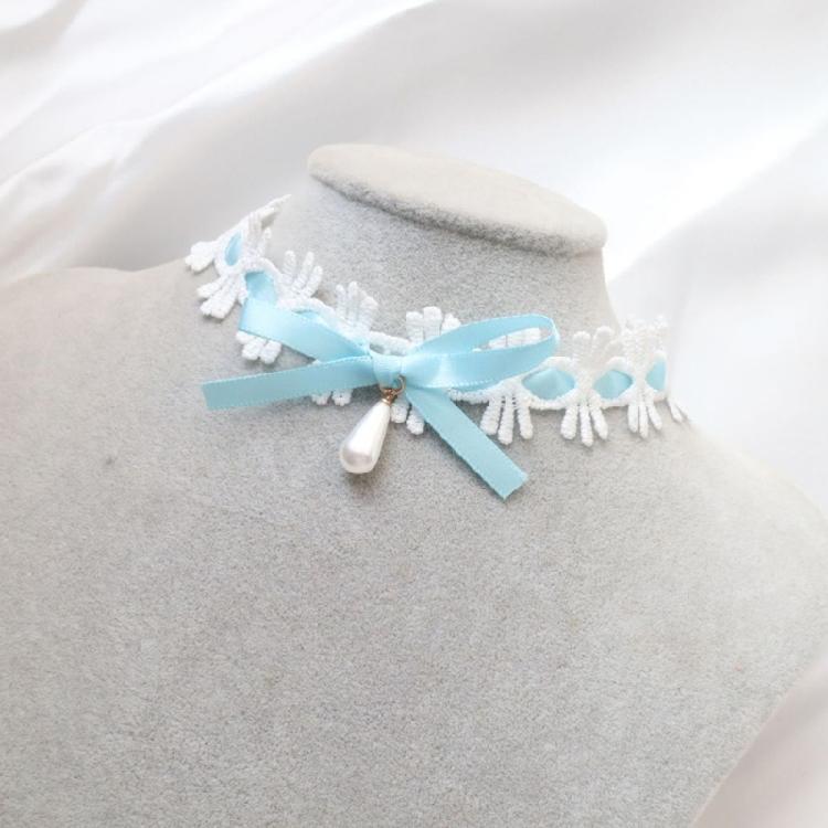Bowknot Lace Collar Maid Choker Lace Alloy Material Perfect Gift for Cosplayer