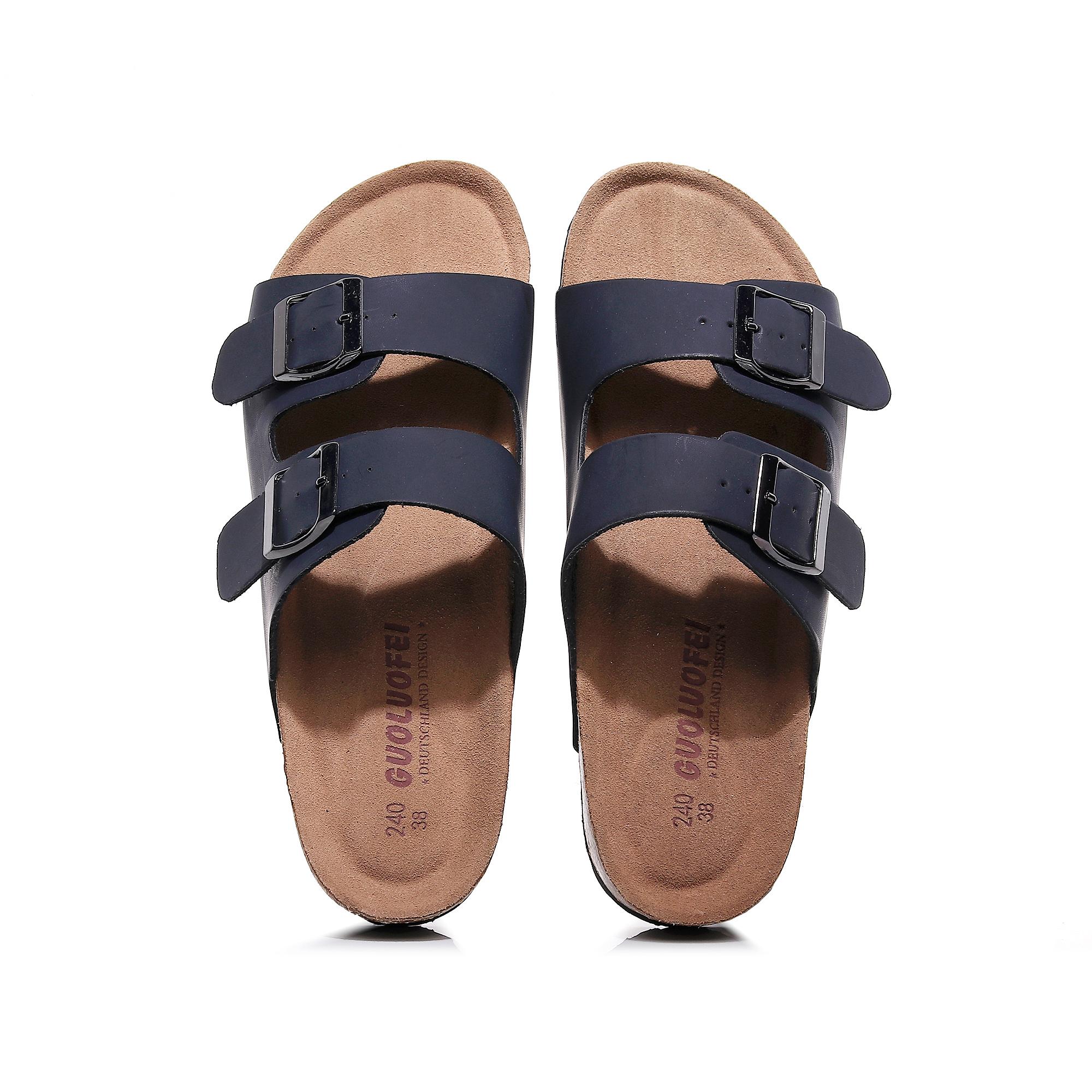 

Женские тапочки Cork Footbed Sandal 2 Strap Цвет шампанского Роскошные уличные модные сандалии больших размеров для дизайнеров 46