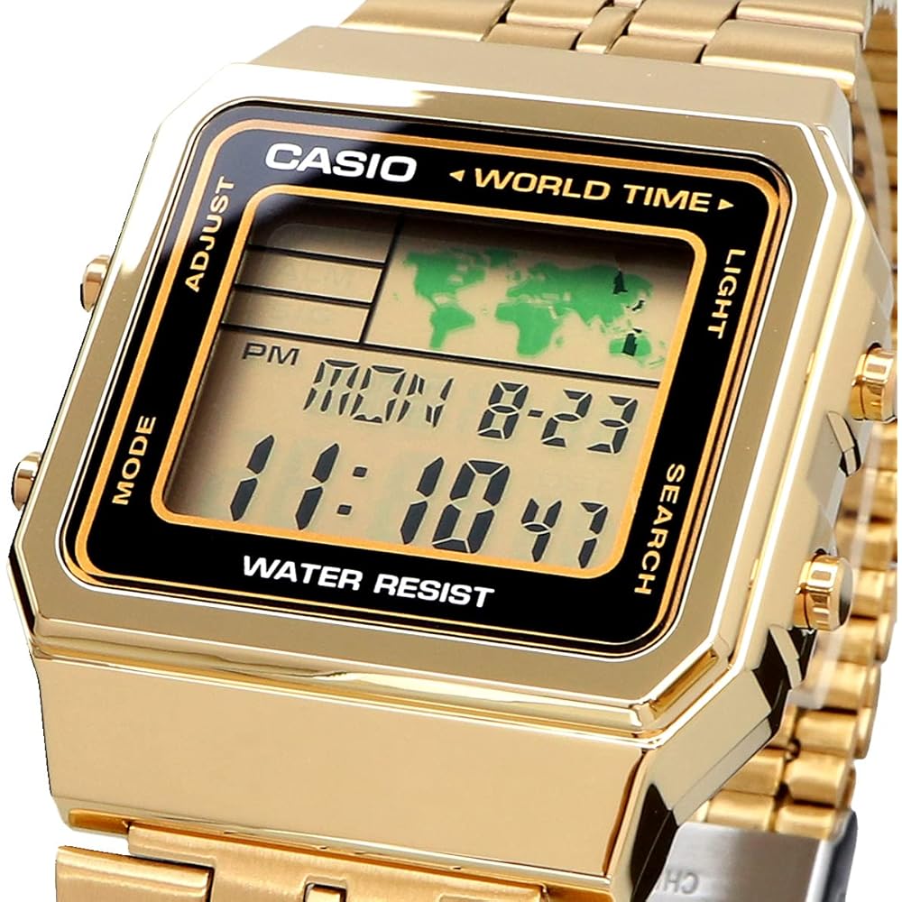 Casio Basic Digital A500WGA-1 Watch Stainless Steel Case Black Dial Water Resistant