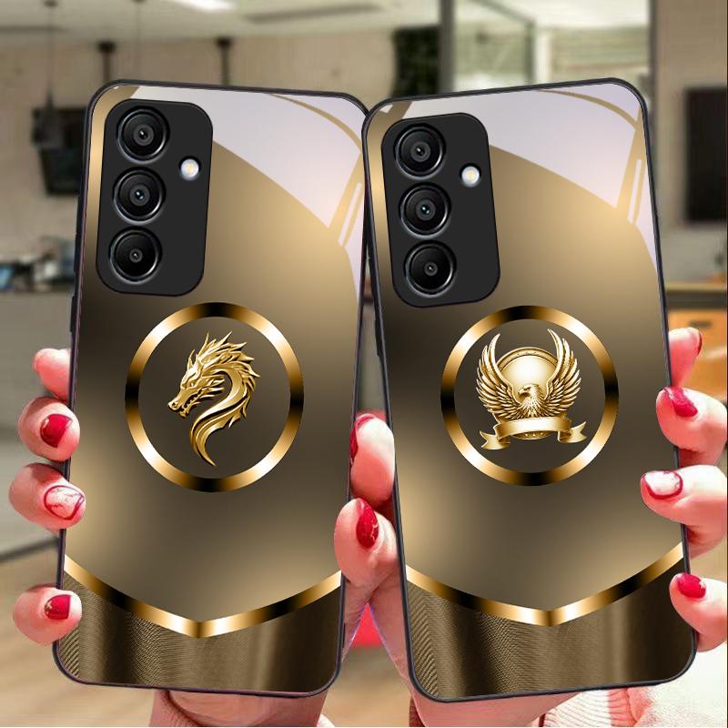 Golden gradient dragon For Samsung A 20 30 A22 23 24 25 26 31 32 33 A34 35 42 50 51 52 53 54 55 56 70 71 72 73 glass phone case
