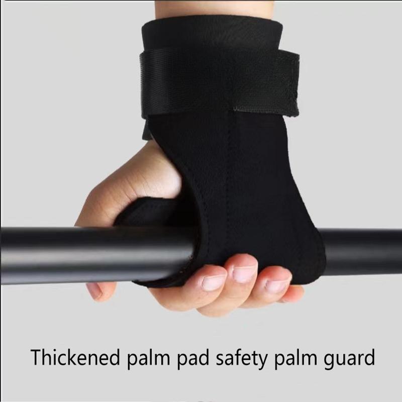 Double Layers Pu Leather Gloves Wrist Straps For Weight Lifting Grips Women Men Gym Deadlift Training Bench Press Pull-Up Gloves