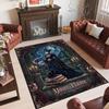 Witchcraft Theme Crystal Velvet Rug Personalized Custom Name Text Soft Floor Mat Home Decor
