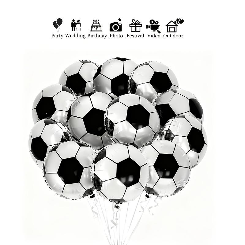 12 Pcs Of Sports-Themed Black And White Football Balloons, Suitable For Football Games, Birthday Party Decorations, Christmas, Classroom Decorations