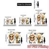 2pcs   2D FLAT PRINTING Curtains (Without Rod) Safari Party(1) Chic Curtain Cloth Versatile Fabric Curtains Holiday Use for