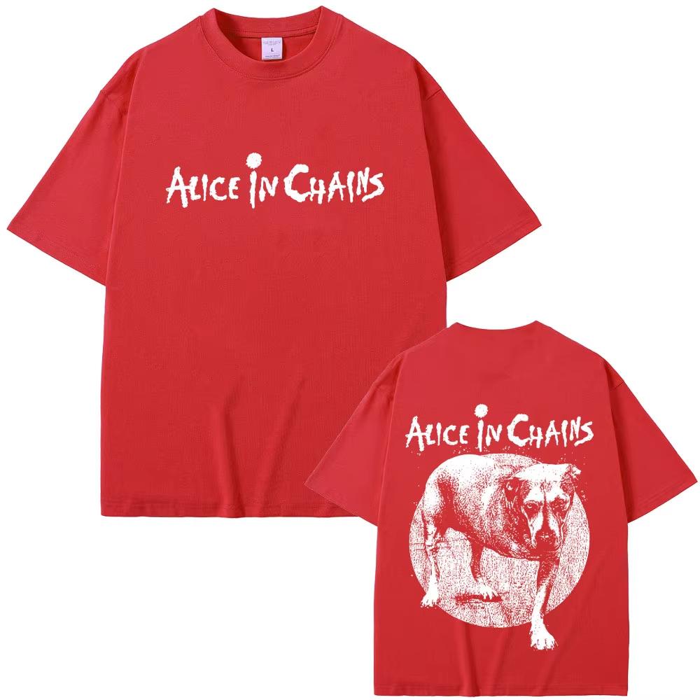 

Rock Band Alice in Chains Double Sided Graphic T-shirts Summer Men Women High Quality Cotton Tshirt Male Vintage T Shirts 3XL