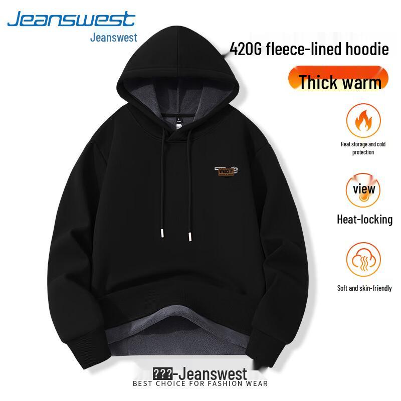 

Толстовка с капюшоном унисекс Jeanswest с принтом букв 4XL