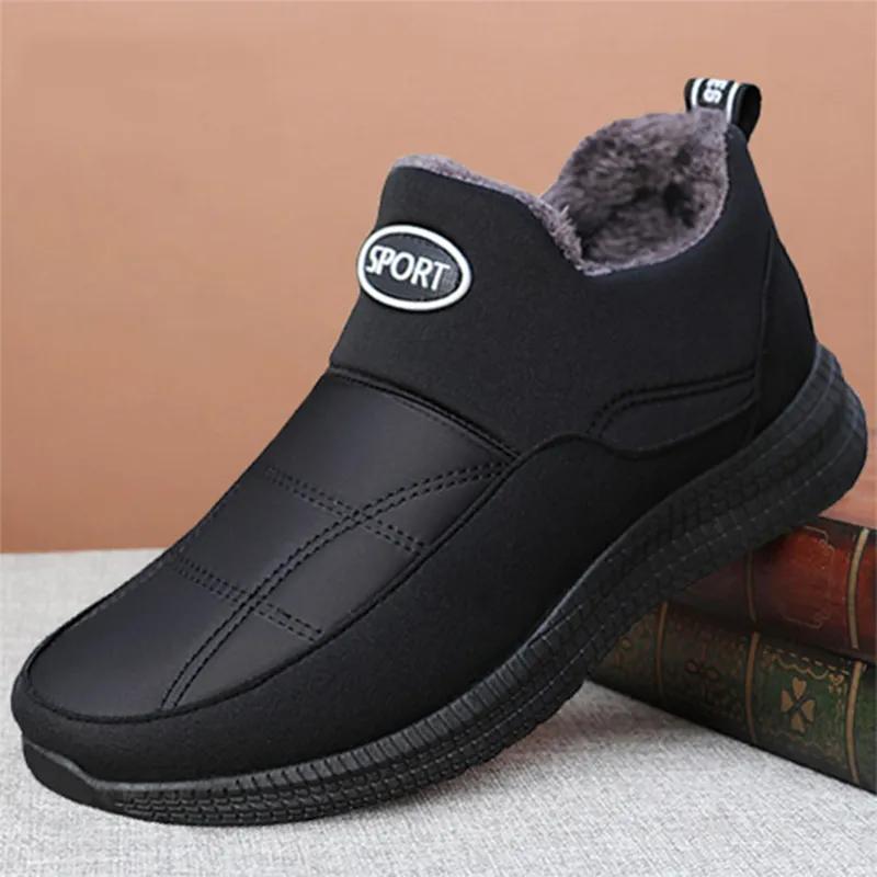 fashion Shoes For Men Waterproof Winter Snow Boots Men's Sneakers Lightweight Men's Work Shoes Plus Size Slip On Ankle Boots Footwear