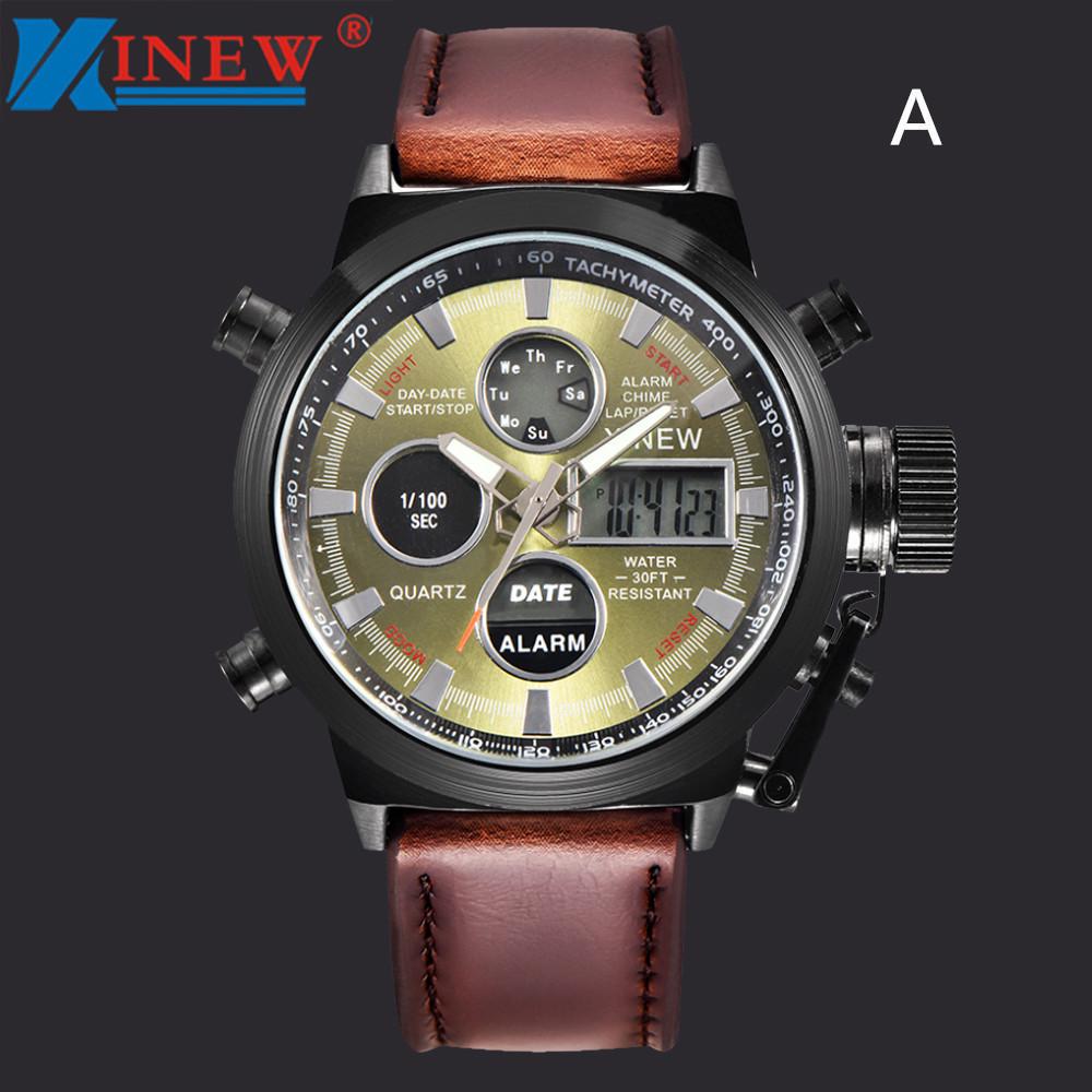 Męski zegarek kwarcowy sportowy wojskowy wojskowy analogowy zegarek LED ze stali nierdzewnej