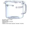 Cocedor de Tocino Reutilizable 2.1L Vidrio de Borosilicato Bandeja para Asar Microondas Fabricante de Tocino con Boquilla Integrada Resistente al Calor Cocina para Separación de Grasa