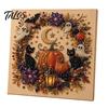 Handmade Halloween Party Supplies Ghost Faux Pearl Art DIY Kit, Spooky 3D Bead Cool Pattern Kits Painting Crafts, Gothic Wall for Adults Beginners