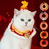 Pet Hand-Crochet Scarves Collars Chinese New Year Cat Bibs Saliva Wipes Small Dog Cat Accessories Spring Festivals Costumes