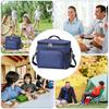 Portable Picnic Bag Large Capacity Food Thermal Box with Adjustable Shoulder Strap Insulated Lunch Bag for Spring Outing Travel