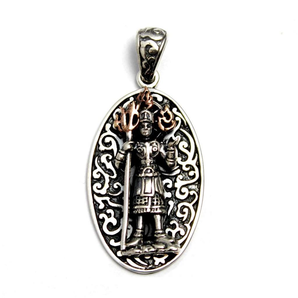 Bishamonten Japanese Pattern Silver 925 Pendant Top Orientalvibrations Oriental Vibrations