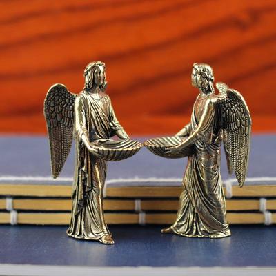 Statue Angeli in Ottone, Decorazioni da Scrivania, Artigianato Creativo, Piccoli Ornamenti in Bronzo Per la Decorazione della Casa
