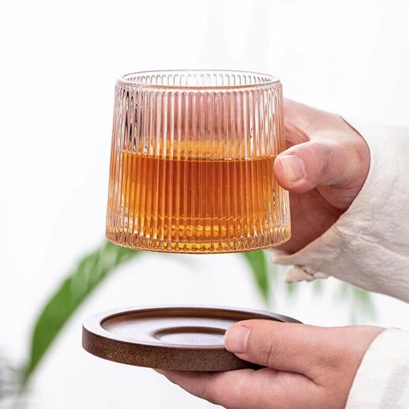 Shangqi Diamond Crystal Rotating Whiskey Glass Set