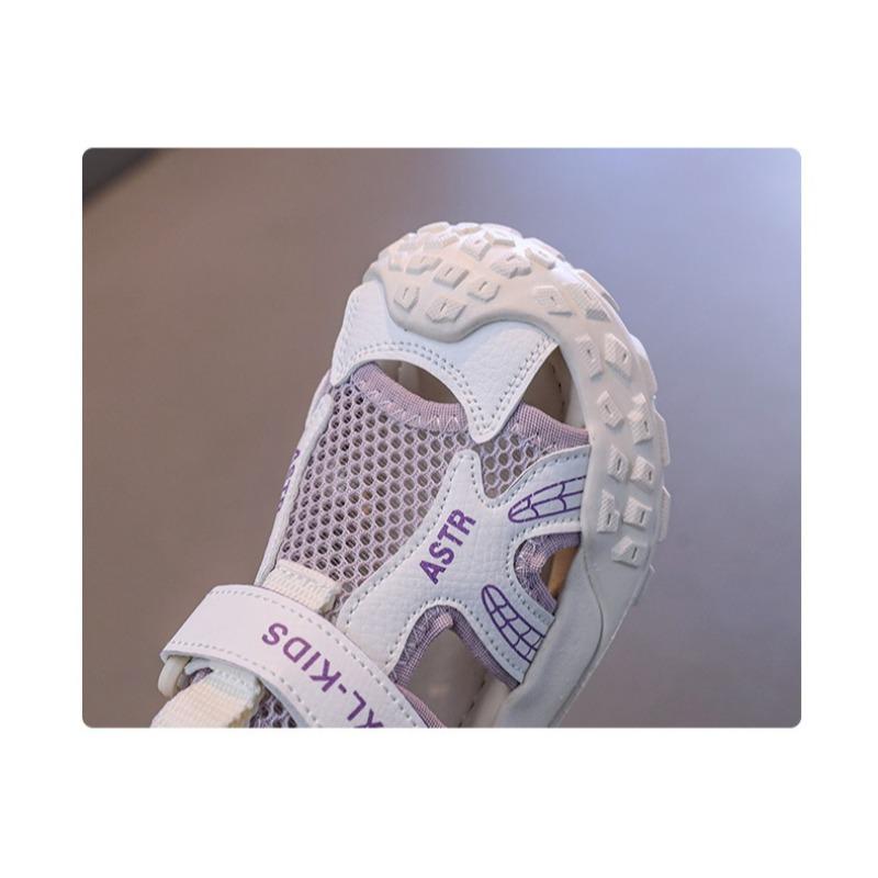 Children's Breathable Mesh Sport Sandals Girls' Casual Sneakers, Anti-Kick Closed-Toe Shoes for Toddlers & Youth