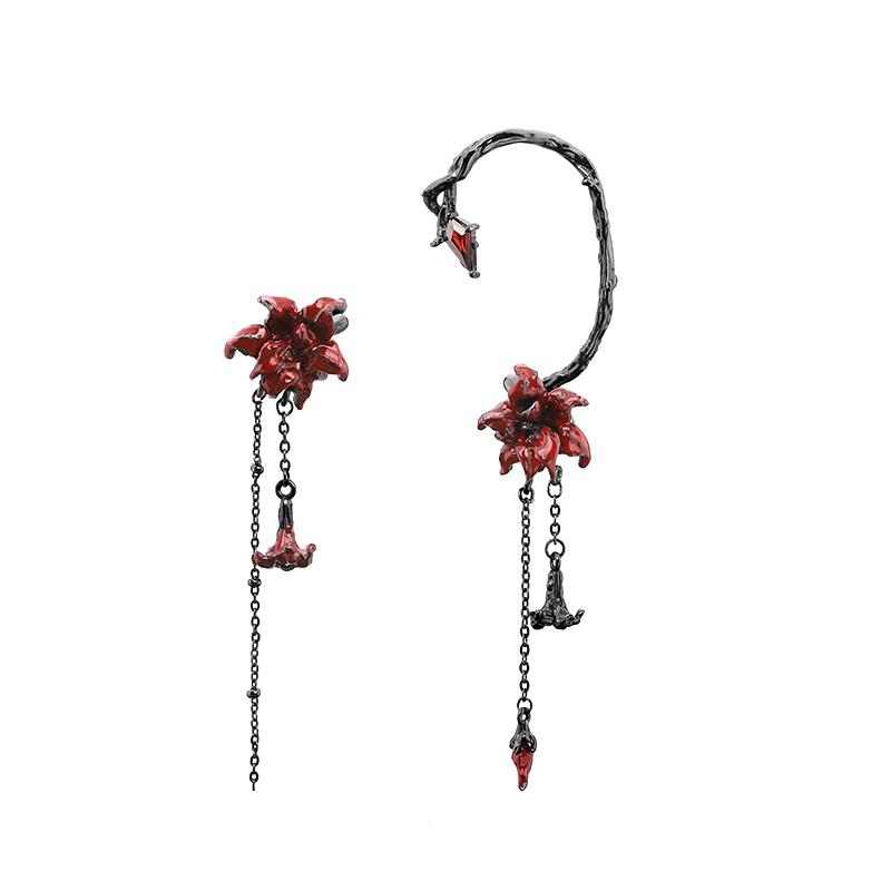 Mandala Çiçeği Püsküllü Kolye Küpe Yüzük Bilezik Punk Goth Kolye Y2K Tatlı Havalı Tarz Baharatlı Kız Takı Hediyesi