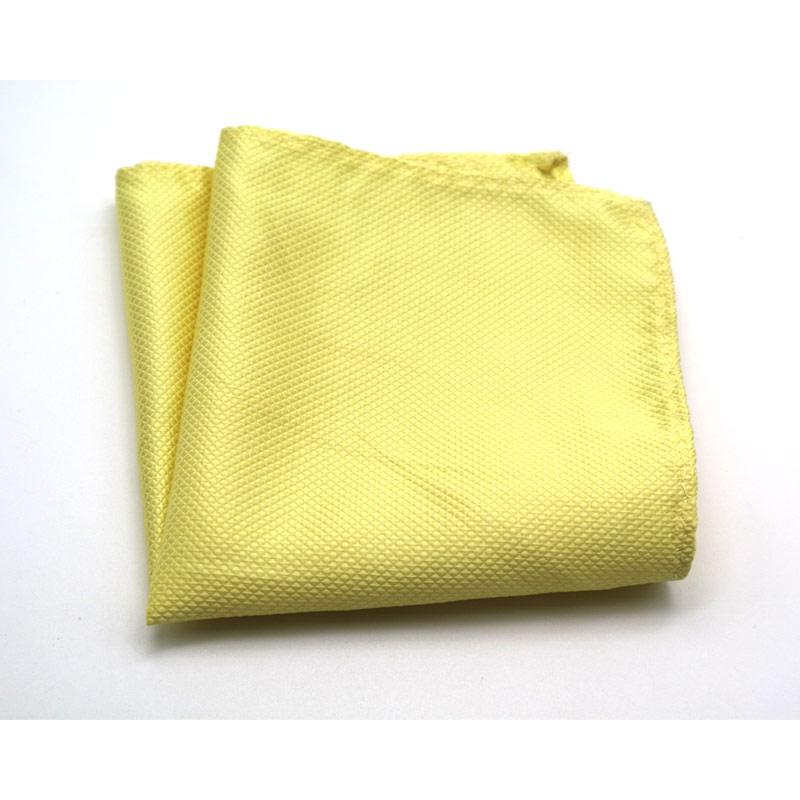 Luxury Men's Handkerchief Plaid Solid Color Hankies Polyester Hanky Business Pocket Square Chest Towel 21*21CM