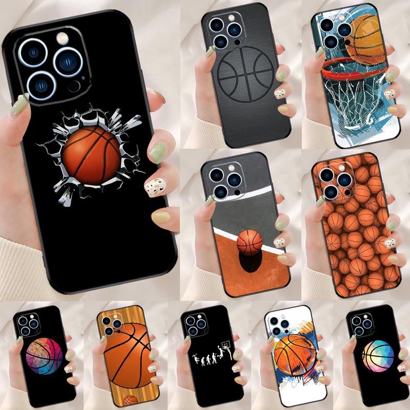 Basketball Ball Case For iPhone 16 15 Pro Max 11 12 13 Mini 14 15 Pro Max 15 Plus XR 16e Phone Back Cover