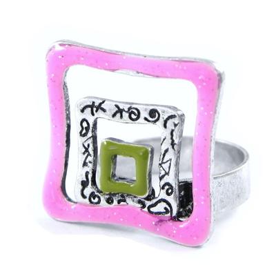 [H8863] - Rosafarbener Designerring „Acapulco“