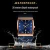 Swiss Men's Ultra-Thin Waterproof Quartz Watch with Calendar and Luminous Features