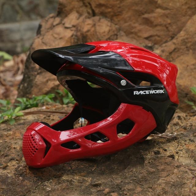 RACEWORK Casco da Bicicletta Ciclismo Specializzato Integrale Integrale Mountain Bike Strada Sportivo Per Uomo Leggero Taglia 58-62CM