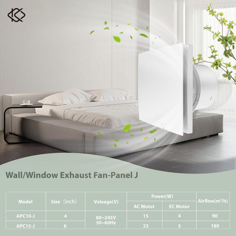 KCvents Ventilation Fan With Backdraft Damper and Remote Control For Bathroom Room Kitchen Wall Mount Home ECO Friendly 4/6in