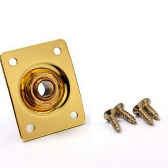 Electric Guitar/Bass Square Output Jack in Silver, Black, Gold