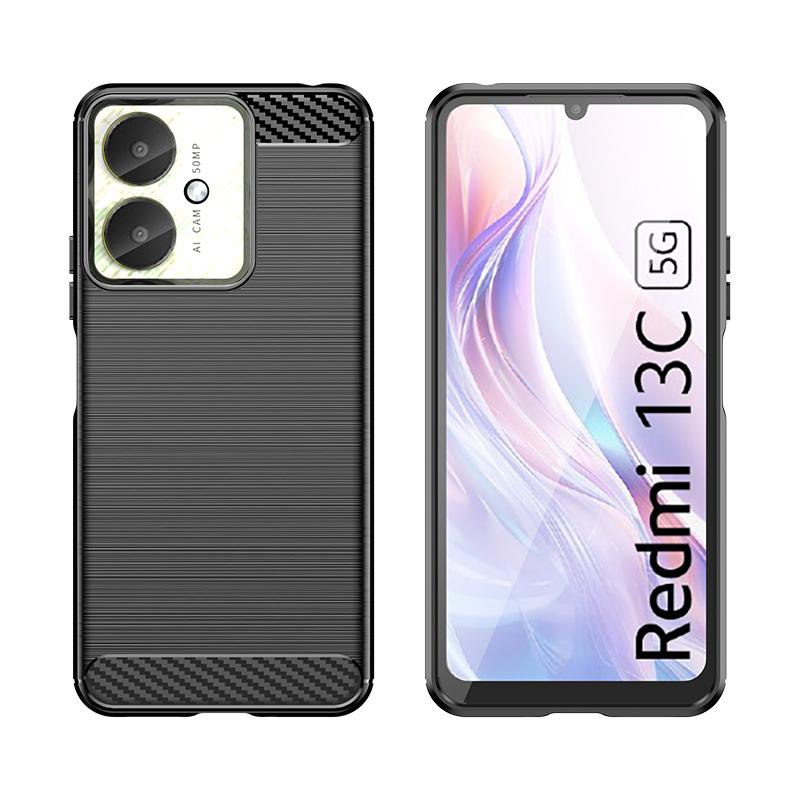 Stoßfeste Schutzhülle für Redmi 13C 4G/13C 5G/13R 5G/Poco M6/C56 Weiche Silikon-TPU-Rückabdeckung Handyhüllen