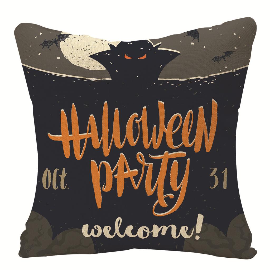 Neue Halloween Leinen Kissenhülle Kürbis Kissen Kissen Festliche Dekoration Sofa Kissenhülle