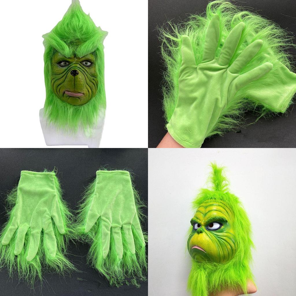 Guanti di Natale Grinch per Adulti Oggetti di Scena Festivi per Feste