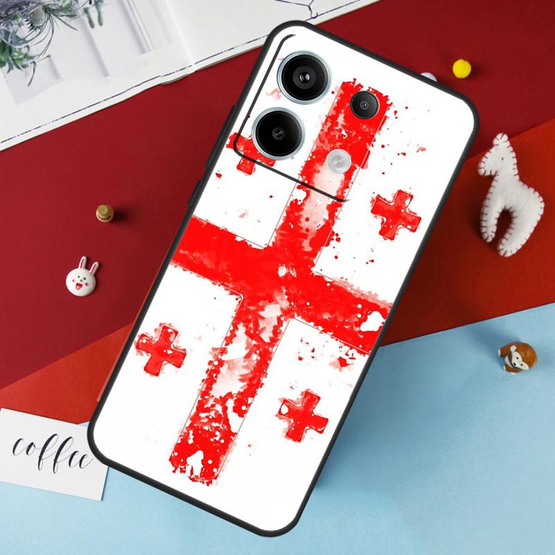 Georgia Grunge Flag Case For Xiaomi Redmi Note 13 Pro 14 12 11 10 15 Pro Plus Redmi 10C 12C 13C 14C 15C 15 Cover